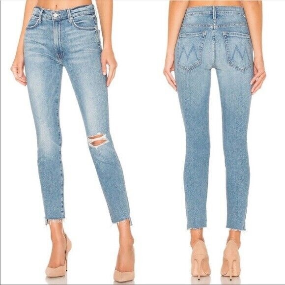 MOTHER Denim - MOTHER The Stunner Zip Ankle Step Fray Exposed Secret Sister Jeans 27 Raw Hem